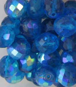 Mezzo cristallo blu AB 12mm