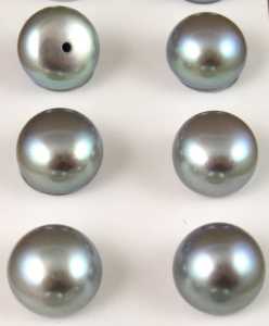 Perle coltivate fondo piatto grigio natural