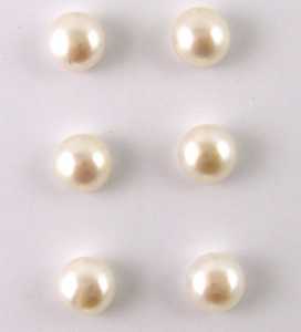 Perle coltivate fondo piatto bianca misura mini