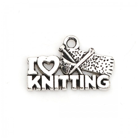 Charm I love Knitting  Hover