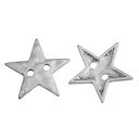 Bottone stella ondulato in metallo