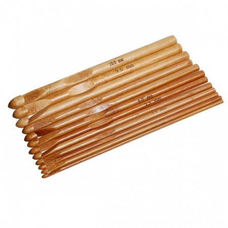 Set uncinetti in bambù carbonizzato  Hover