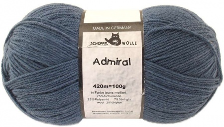 Schoppel Wolle Admiral colore 4993 Jeans melange