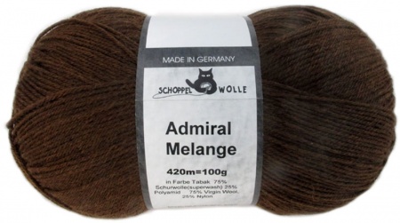 Schoppel Wolle Admiral colore 8488m Tabacco