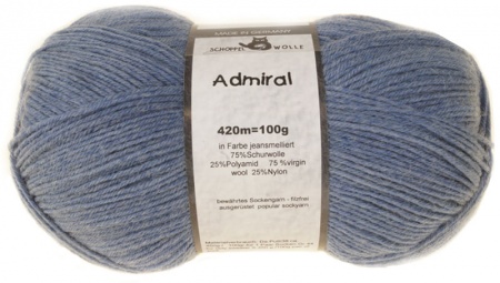 Schoppel Wolle Admiral colore 4653m Jeans Melange