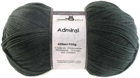 Schoppel Wolle Admiral colore 6373 Verde Oliva