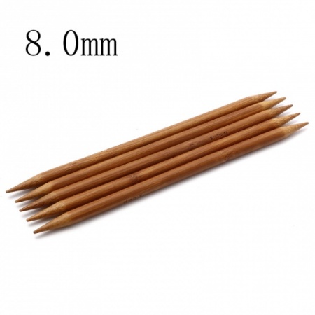 Set Ferri doppia punta in bambù carbonizzato misura 8,00 mm