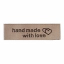 Etichetta in tessuto Hand made with love